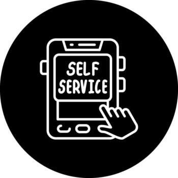 Self Service Phone Futuristic Web Design Layout vector