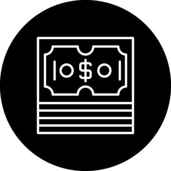 Dollar Notes Compact User Interface Shape vector