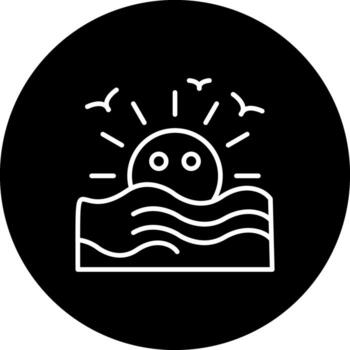 Sunset Functional User Interface Symbol vector
