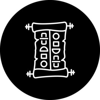 Hieroglyph Scroll Stylish Design Object vector