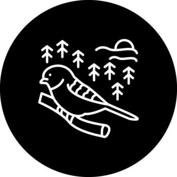 Black capped Chickadee Dynamic Mobile App Symbol vector