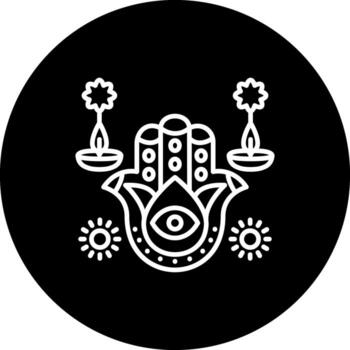 Hamsa Geometric Web Graphic Symbol vector