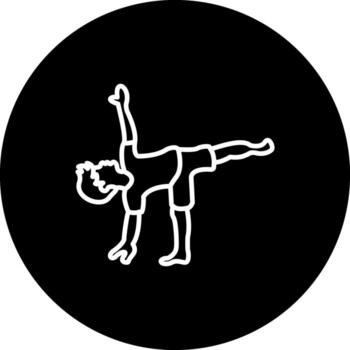 Half Moon Pose Functional User Interface Symbol vector