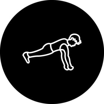 Forearm Plank Pose Simple Digital Design Symbol vector