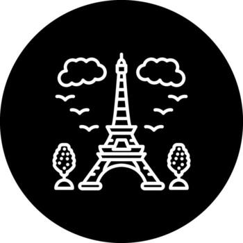 eiffel torre dinámica plano diseño característica vector