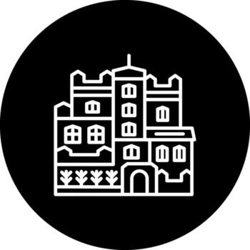 castillo edificio negrita resumen forma vector