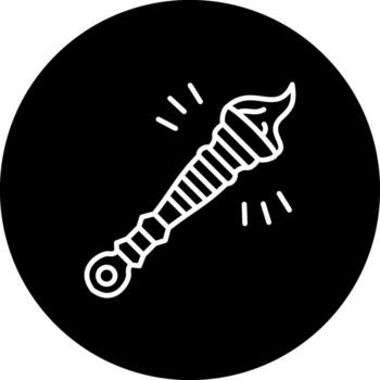 antiguo fuego antorcha elegante digital Arte objeto vector