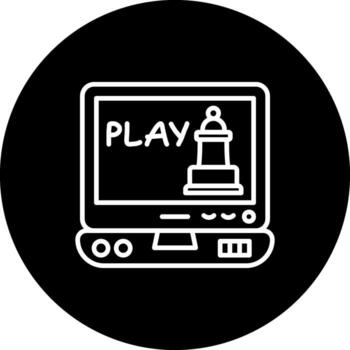 Online Chess Play Dynamic Flat Design Feature vector