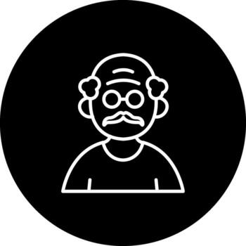 Old Man Dynamic Mobile App Symbol vector