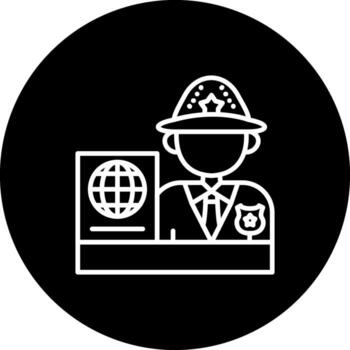 Passport Control Functional User Interface Symbol vector