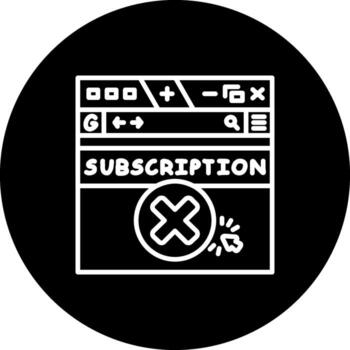 Cancel Subscription Advanced Web Design Graphic vector