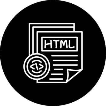 Html File Minimal Creative Symbol vector