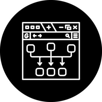 Flow Diagram Refined User Interface Layout vector