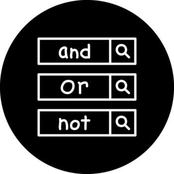 Boolean Search Advanced Creative Graphic Form vector