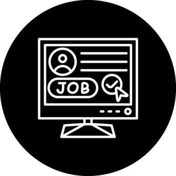 Job Profile Send In Lcd Modern User Interface Feature vector