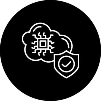 Secured Cloud Functional User Interface Symbol vector
