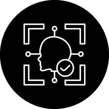 Facial Recognition Unique Web Graphic Layout vector