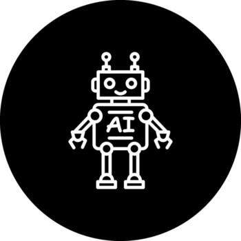 Robot Artistic Flat Layout vector