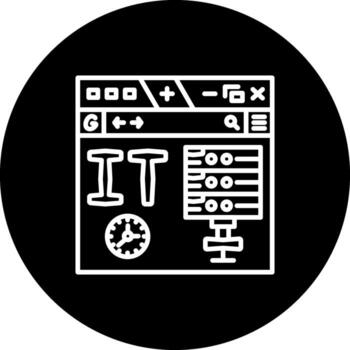 Website Cache Simple Flat Graphic Design vector