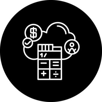 Cloud Computing Calculate Creative Digital Graphic Symbol vector