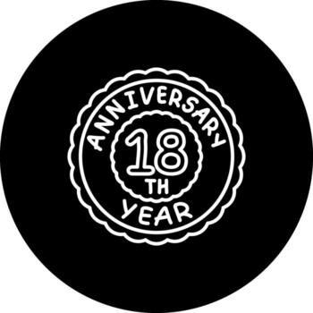 18 aniversario avanzado marca diseño diseño vector