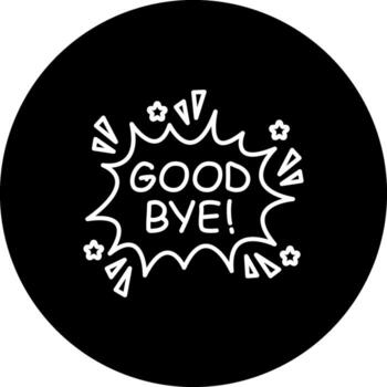 Good Bye Simple Digital Design Symbol vector