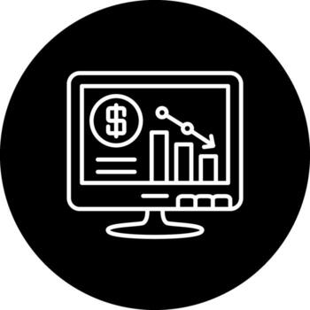 Bar Graph Dynamic Mobile App Symbol vector