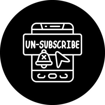 Unsubscribe Functional Digital Art Element vector