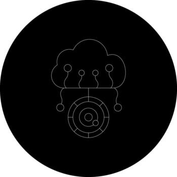 nube informática minimalista digital Arte símbolo vector