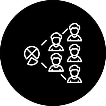 segmentación mínimo creativo símbolo vector