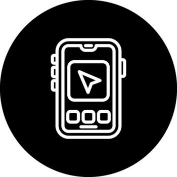 móvil navegación flecha innovador visual gráfico concepto vector