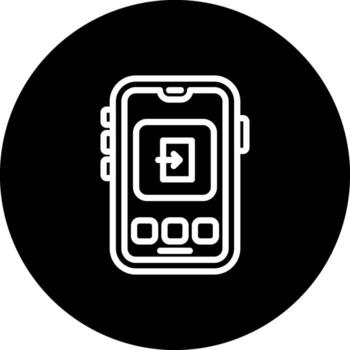 móvil salida dinámica móvil aplicación símbolo vector