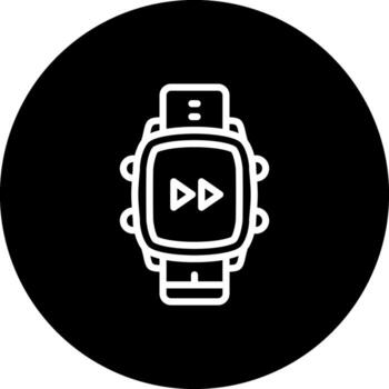 inteligente reloj avance rápido único plano diseño símbolo vector