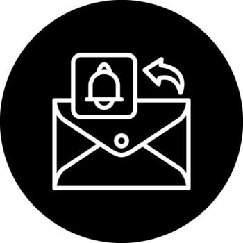 correo electrónico alarma distintivo digital Arte diseño vector