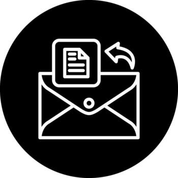 Email File Sleek Mobile App Graphic vector