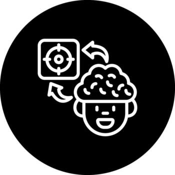 cerebro objetivo distinto creativo diseño objeto vector