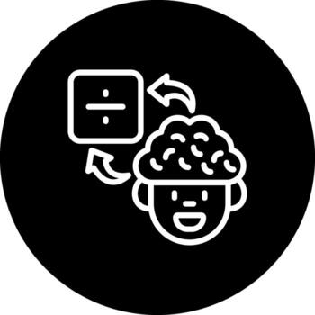 cerebro dividir refinado plano forma vector