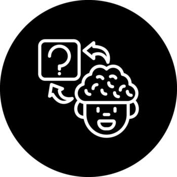 Brain Question Elegant Digital Art Object vector