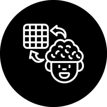 Brain Grid Elegant Digital Art Object vector