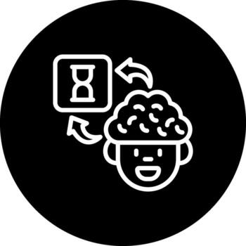 Brain Hourglass Modern Web Interface Asset vector