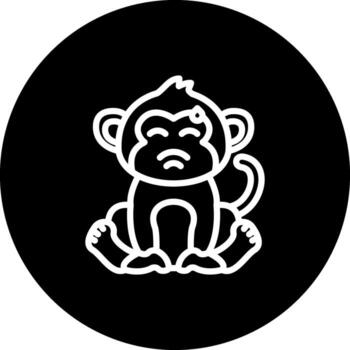 Embarrassed Monkey Custom Flat Design Element vector