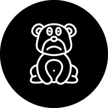 Flushed Bear Compact User Interface Shape vector