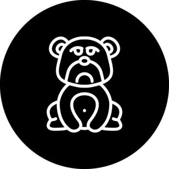 Pouting Bear Functional User Interface Symbol vector