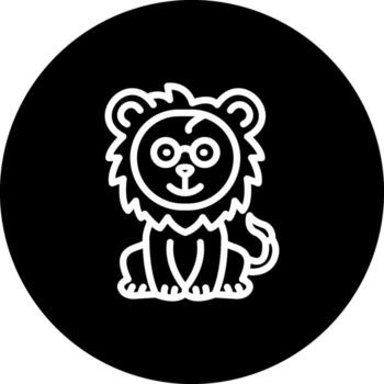 león nerd equilibrado moderno gráfico elemento vector