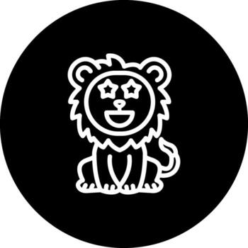 Lion Starstruck Functional User Interface Symbol vector