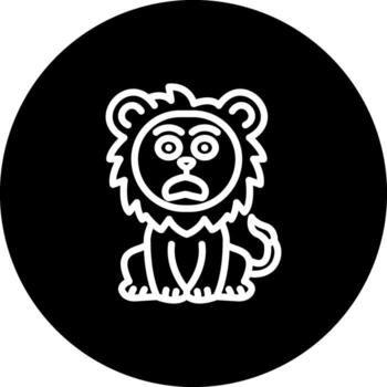 Fearful Lion Modern Web Interface Asset vector