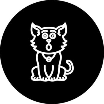 Surprised Cat Modern Web Interface Asset vector