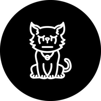 Cat With Loudly Crying Functional User Interface Symbol vector