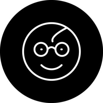 nerd único plano diseño símbolo vector