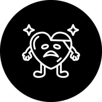 enfermo corazón funcional usuario interfaz símbolo vector